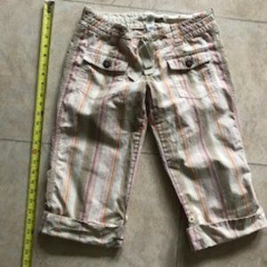 Vintage AE capris multi-color stripe size 2